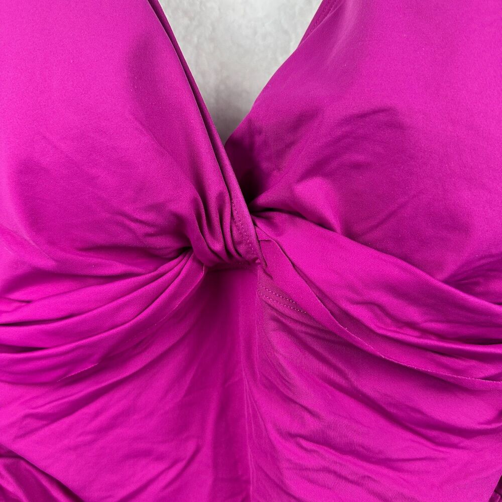 2/$30 Lauren Ralph Lauren One Piece Swimsuit Womens M Ruched Slimming Boho Retro - Picture 6 of 11